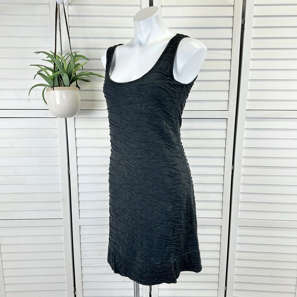 Toad & Co Samba Wave‎ Dress Dark Charcoal Gray Organic Sleeveless Tank Size S